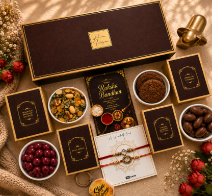 Luxury Rakhi Brown Hamper for Brother